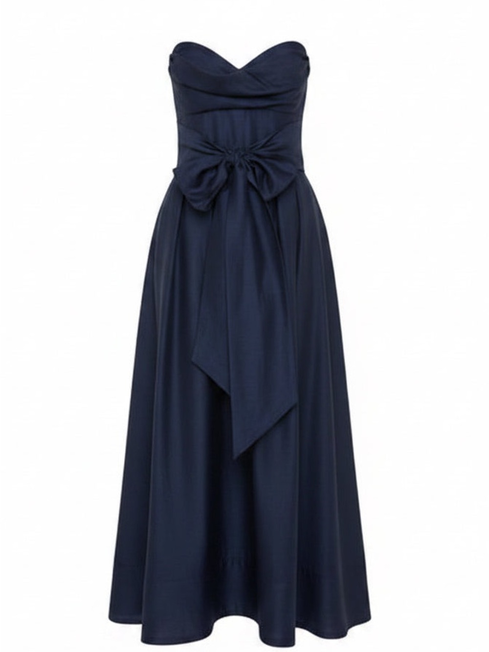 Rebecca Vallance Serenity Strapless Midi Dress in Navy